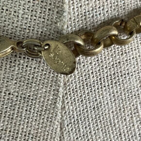 Lia Sophia Dangling Blue Round Golden Multi Strand Necklace - Picture 3 of 4